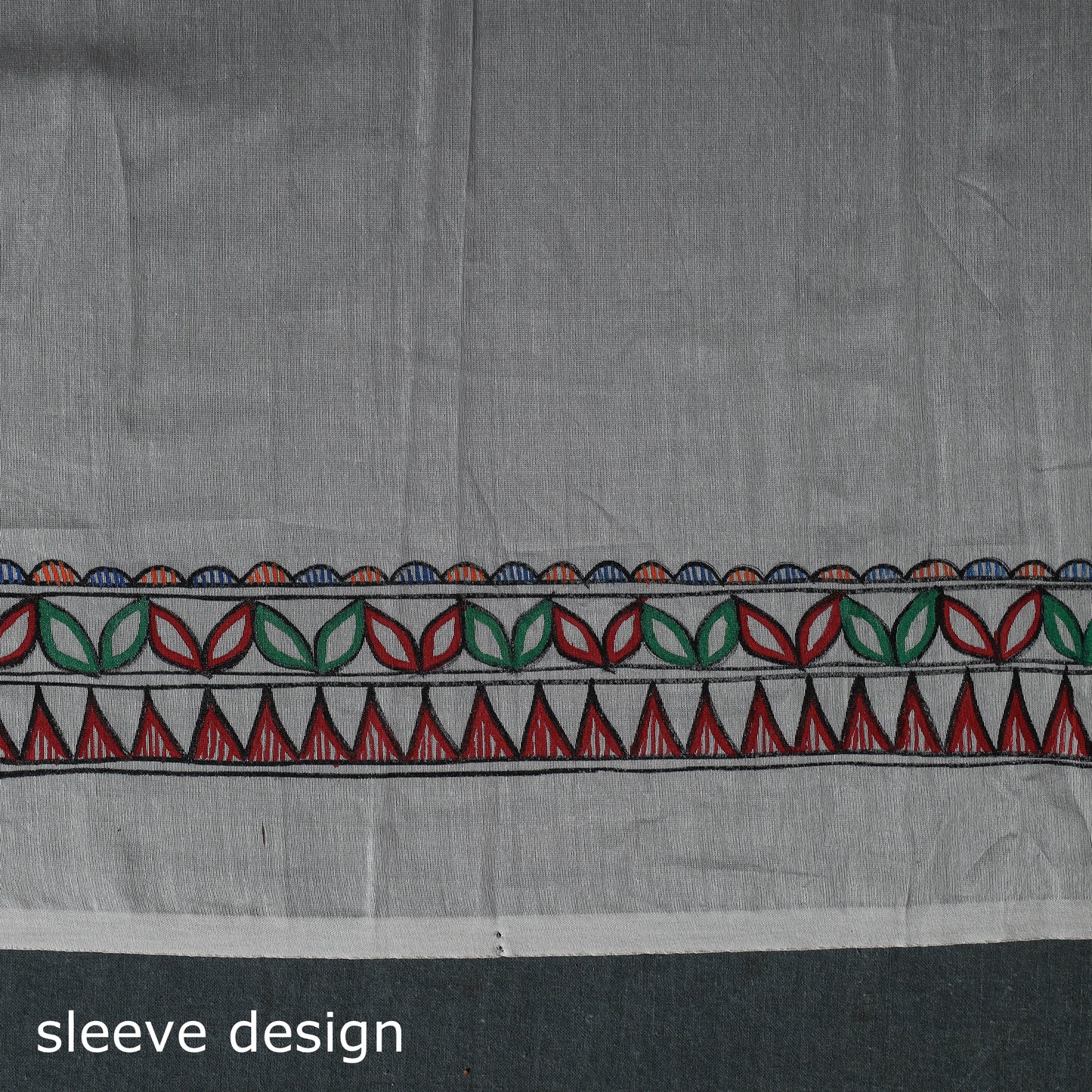 Madhubani Handpainted Chanderi Silk 2pc Unstitched Dress Material Kurta Set 19