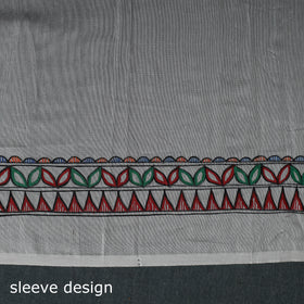 Madhubani Handpainted Chanderi Silk 2pc Unstitched Dress Material Kurta Set 19