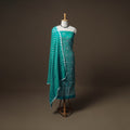 Kutch Bandhani Sequin Work Satin Cotton Unstitched Dress Material: Kurta, Bottom & Dupatta 18