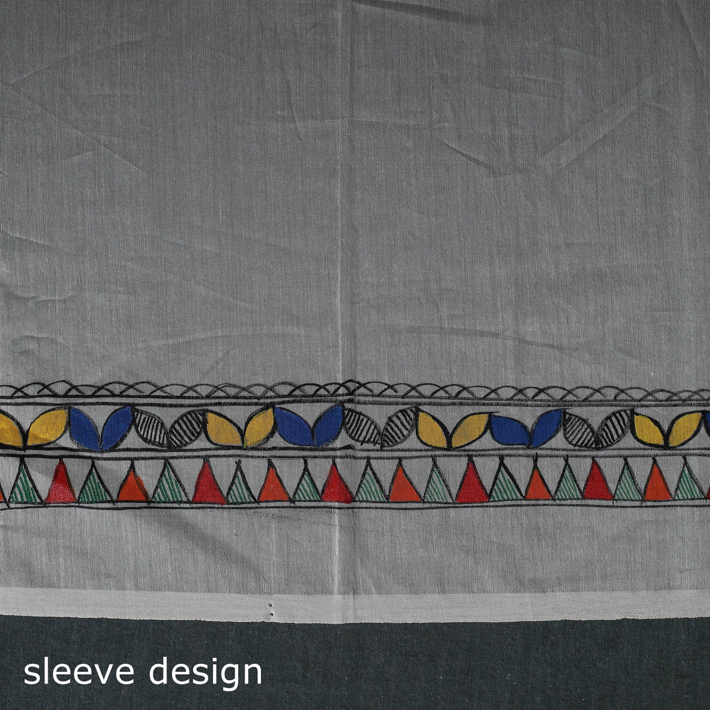 Madhubani Handpainted Chanderi Silk 2pc Unstitched Dress Material Kurta Set 20