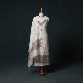 Madhubani Handpainted Chanderi Silk 2pc Unstitched Dress Material Kurta Set 21