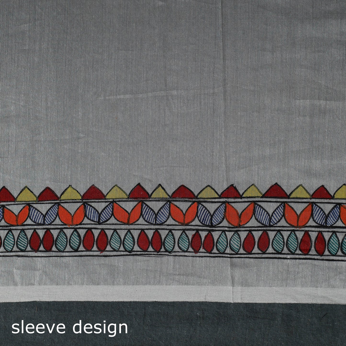 Madhubani Handpainted Chanderi Silk 2pc Unstitched Dress Material Kurta Set 21