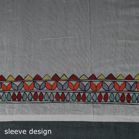 Madhubani Handpainted Chanderi Silk 2pc Unstitched Dress Material Kurta Set 21