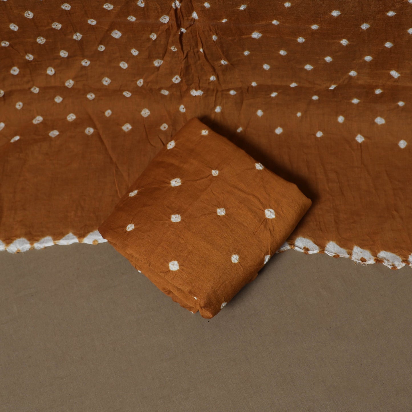 Kutch Bandhani Sequin Work Satin Cotton Unstitched Dress Material: Kurta, Bottom & Dupatta 19
