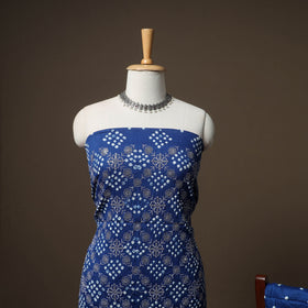 Kutch Bandhani Sequin Work Satin Cotton Unstitched Dress Material: Kurta, Bottom & Dupatta 20