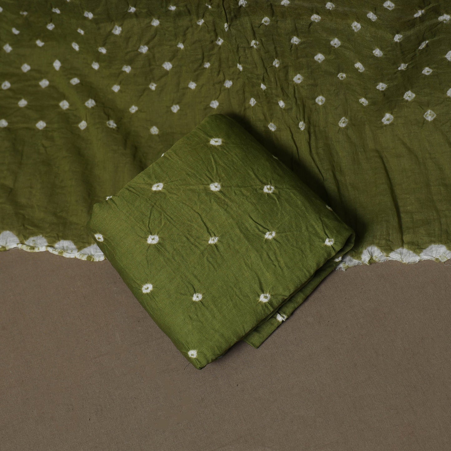 Kutch Bandhani Sequin Work Satin Cotton Unstitched Dress Material: Kurta, Bottom & Dupatta 21
