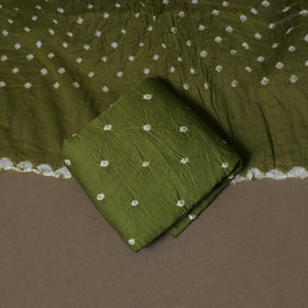 Kutch Bandhani Sequin Work Satin Cotton Unstitched Dress Material: Kurta, Bottom & Dupatta 21