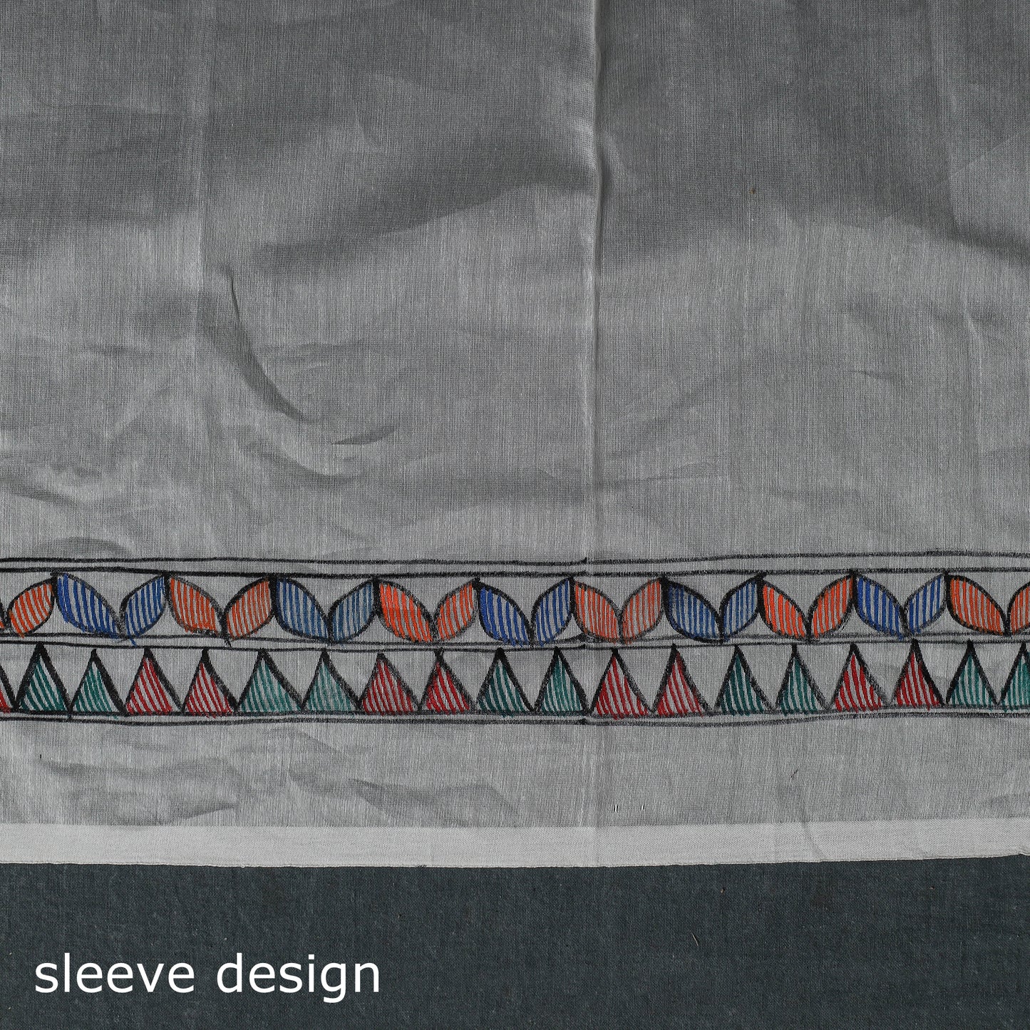 Madhubani Handpainted Chanderi Silk 2pc Unstitched Dress Material Kurta Set 23