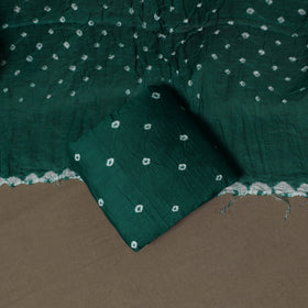 Kutch Bandhani Sequin Work Satin Cotton Unstitched Dress Material: Kurta, Bottom & Dupatta 23