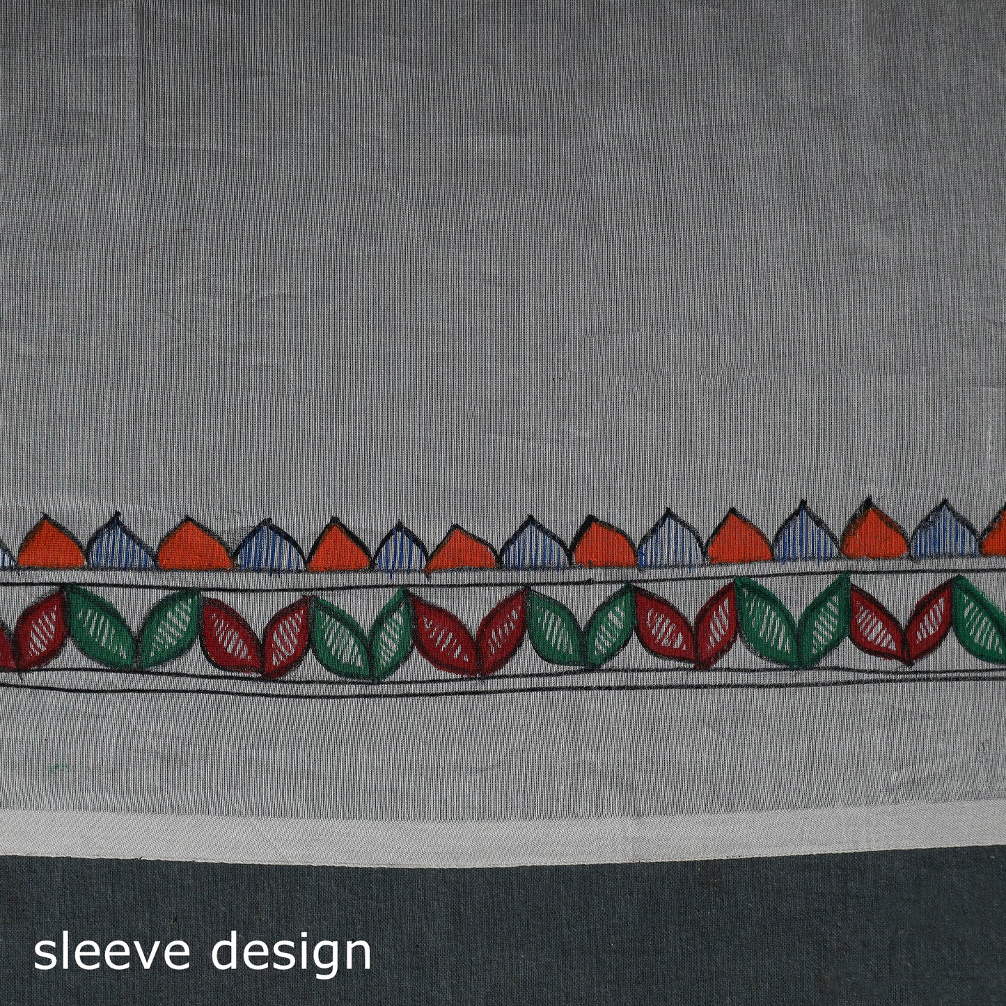 Madhubani Handpainted Chanderi Silk 2pc Unstitched Dress Material Kurta Set 26