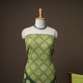 Kutch Bandhani Sequin Work Satin Cotton Unstitched Dress Material: Kurta, Bottom & Dupatta 25