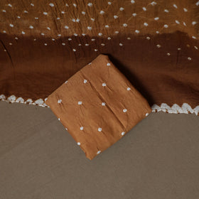 Kutch Bandhani Sequin Work Satin Cotton Unstitched Dress Material: Kurta, Bottom & Dupatta 27