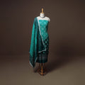 Kutch Bandhani Sequin Work Satin Cotton Unstitched Dress Material: Kurta, Bottom & Dupatta 29