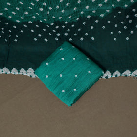 Kutch Bandhani Sequin Work Satin Cotton Unstitched Dress Material: Kurta, Bottom & Dupatta 29