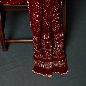 Kutch Bandhani Tie-Dye Modal Silk 3pc Unstitched Dress Material Suit Set 06