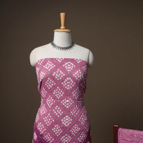 Kutch Bandhani Sequin Work Satin Cotton Unstitched Dress Material: Kurta, Bottom & Dupatta 31