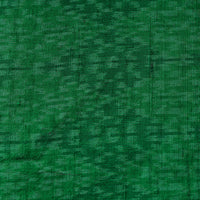 Green - Pure Handloom Raw Silk Pochampally Ikat Fabric 10