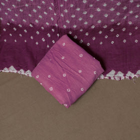 Kutch Bandhani Sequin Work Satin Cotton Unstitched Dress Material: Kurta, Bottom & Dupatta 31
