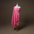 Kutch Bandhani Sequin & Mirror Work Satin Cotton Unstitched Dress Material: Kurta, Bottom & Dupatta 32