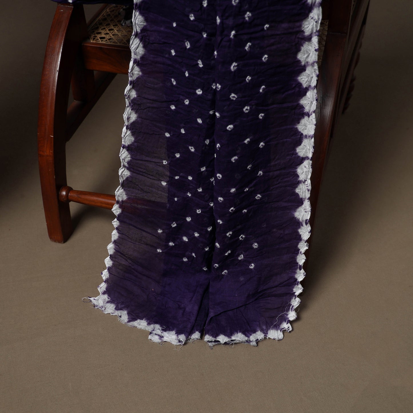 Kutch Bandhani Sequin & Mirror Work Satin Cotton Unstitched Dress Material: Kurta, Bottom & Dupatta 33