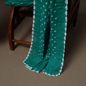 Kutch Bandhani Sequin & Mirror Work Satin Cotton Unstitched Dress Material: Kurta, Bottom & Dupatta 35