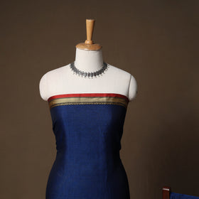 Dharwad Mercerised Cotton 3pc Unstitched Dress Material Suit Set with Woven Border 01
