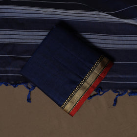 Dharwad Mercerised Cotton 3pc Unstitched Dress Material Suit Set with Woven Border 01