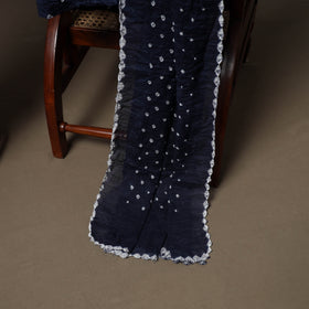 Kutch Bandhani Sequin & Mirror Work Satin Cotton Unstitched Dress Material: Kurta, Bottom & Dupatta 38