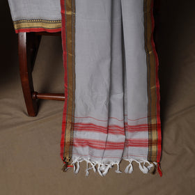 Dharwad Mercerised Cotton 3pc Unstitched Dress Material Suit Set with Woven Border 02