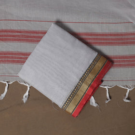 Dharwad Mercerised Cotton 3pc Unstitched Dress Material Suit Set with Woven Border 02