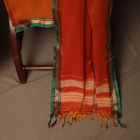 Dharwad Mercerised Cotton 3pc Unstitched Dress Material Suit Set with Woven Border 03