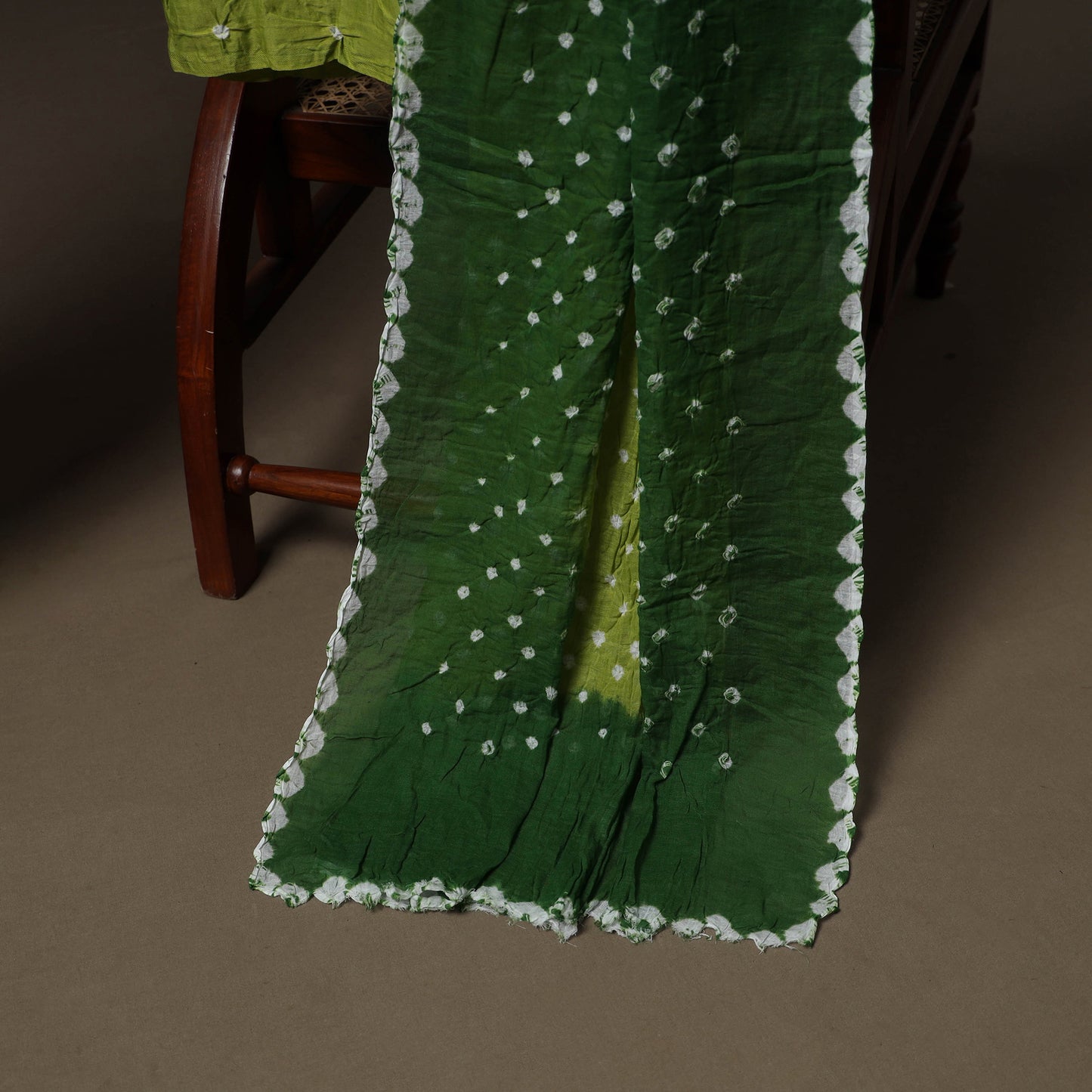 Kutch Bandhani Cotton Unstitched Dress Material: Kurta, Bottom & Dupatta 39