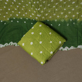 Kutch Bandhani Cotton Unstitched Dress Material: Kurta, Bottom & Dupatta 39