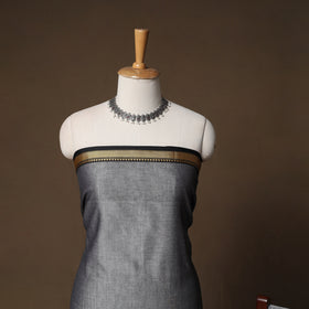 Dharwad Mercerised Cotton 3pc Unstitched Dress Material Suit Set with Woven Border 04