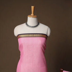 Dharwad Mercerised Cotton 3pc Unstitched Dress Material Suit Set with Woven Border 05