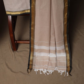 Dharwad Mercerised Cotton 3pc Unstitched Dress Material Suit Set with Woven Border 06