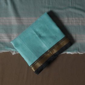 Dharwad Mercerised Cotton 3pc Unstitched Dress Material Suit Set with Woven Border 07