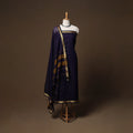 Dharwad Mercerised Cotton 3pc Unstitched Dress Material Suit Set with Woven Border 08