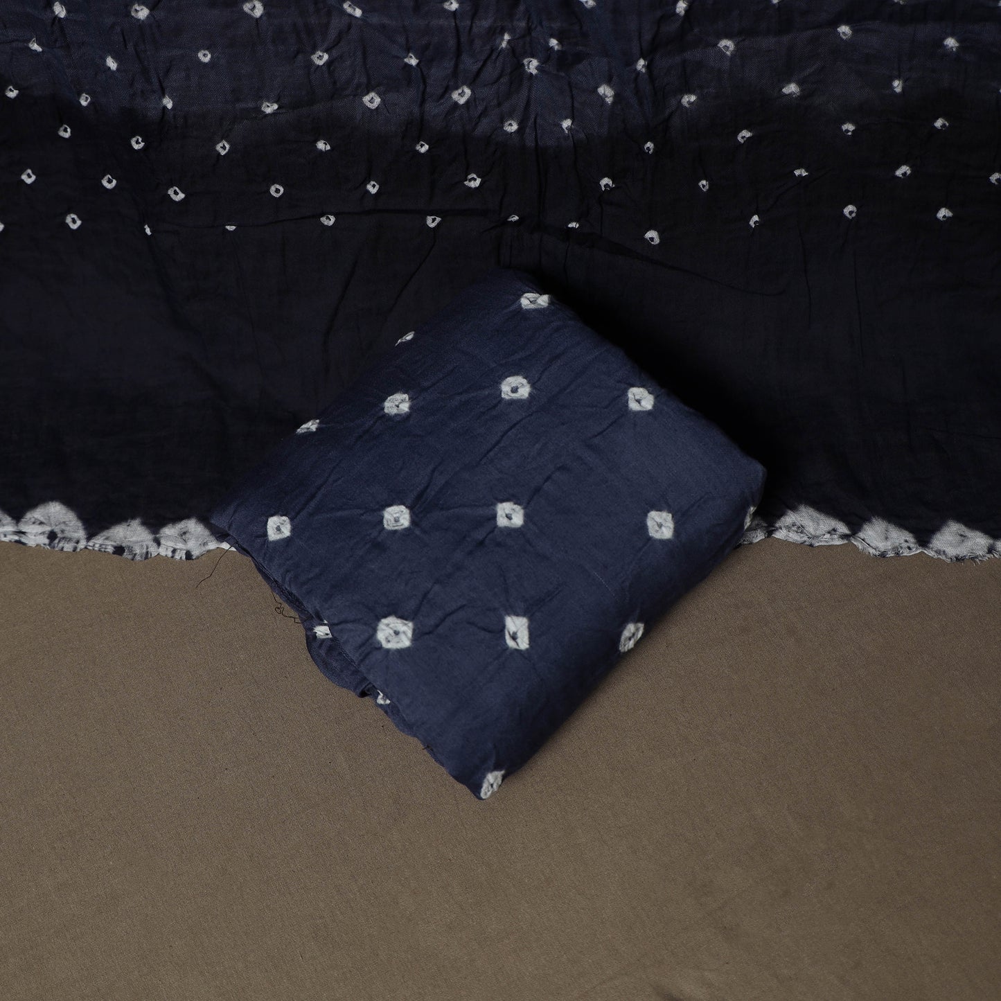 Kutch Bandhani Cotton Unstitched Dress Material: Kurta, Bottom & Dupatta 44