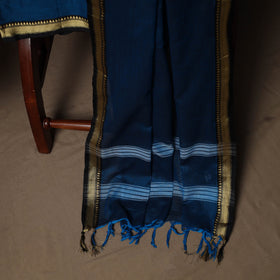 Dharwad Mercerised Cotton 3pc Unstitched Dress Material Suit Set with Woven Border 11