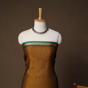 Dharwad Mercerised Cotton 3pc Unstitched Dress Material Suit Set with Woven Border 12
