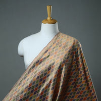 Multicolor - Pure Handloom Raw Silk Pochampally Ikat Fabric 04