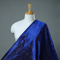 Blue - Pure Handloom Mulberry Silk Pochampally Ikat Fabric 18