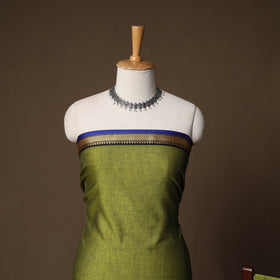 Dharwad Mercerised Cotton 3pc Unstitched Dress Material Suit Set with Woven Border 16