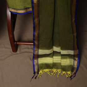 Dharwad Mercerised Cotton 3pc Unstitched Dress Material Suit Set with Woven Border 16