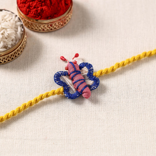 Butterfly - Upcycled Thread & Beadwork Kids Rakhi