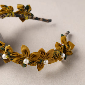  Handmade Fabart & Beadwork Hair Band 