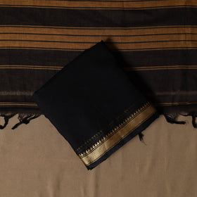 Dharwad Mercerised Cotton 3pc Unstitched Dress Material Suit Set with Woven Border 21