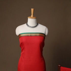 Dharwad Mercerised Cotton 3pc Unstitched Dress Material Suit Set with Woven Border 22