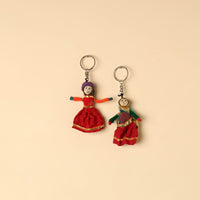 Rajasthani Puppet Couple Handmade Keychain (Set of 2) 49